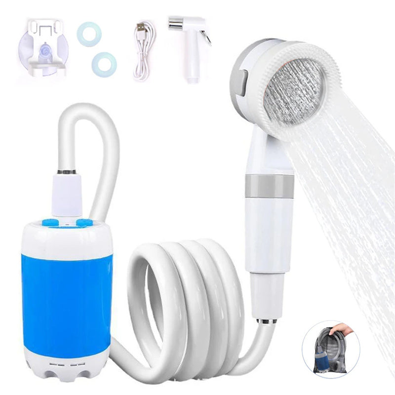 Stay Fresh Anywhere – Powerful 5000mAh Portable Camping Shower for Outdoor Adventures