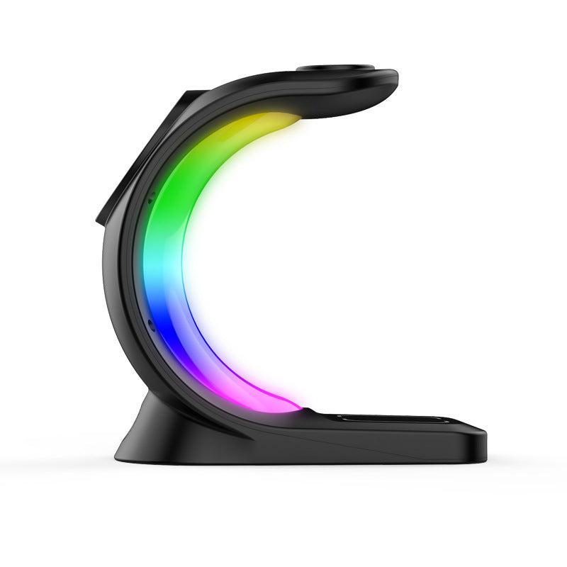4-in-1 Magnetic Wireless Fast Charging Station with Ambient Light – For iPhone, Apple Watch & AirPods Pro