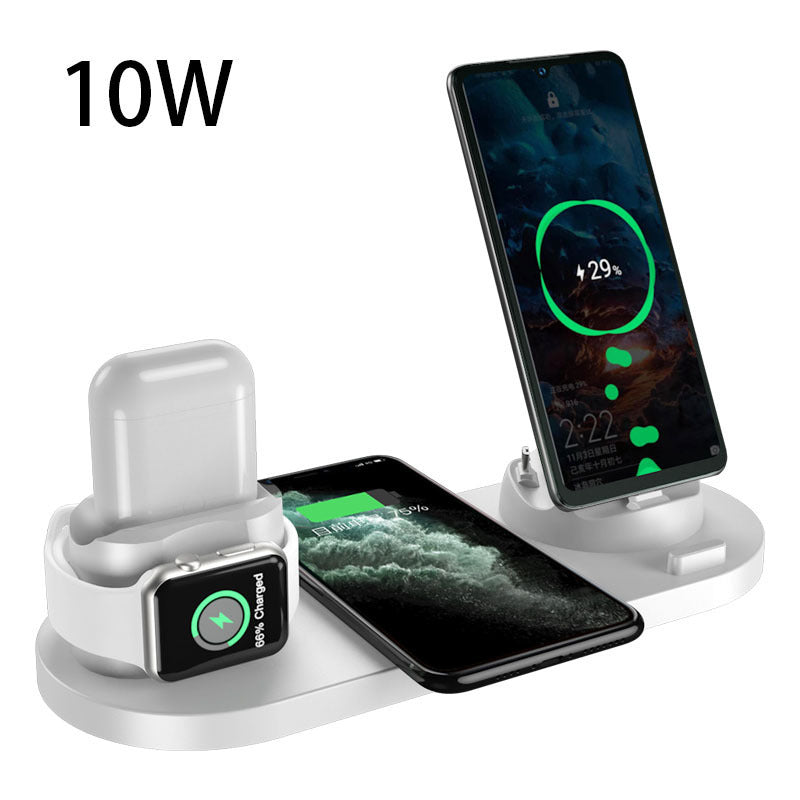 6-in-1 Wireless Fast Charging Dock Station for iPhone, Apple Watch & AirPods – Multi-Device Charging Pad