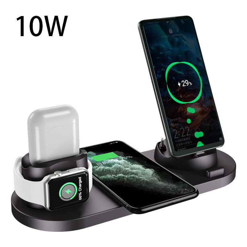 6-in-1 Wireless Fast Charging Dock Station for iPhone, Apple Watch & AirPods – Multi-Device Charging Pad