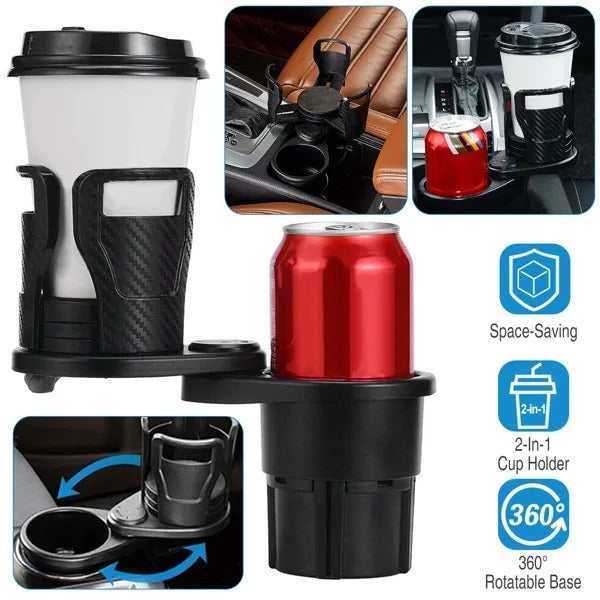 Dual Cup Holder Expander For Car